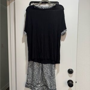 Black and White Pajama Set